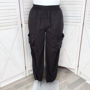 Hunter & Brown Slouchy Leg Pockets Pull On‎ Trouser Pants Black XL